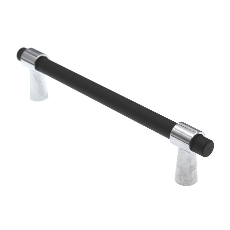 Amerock Destine 5 1/16" (128mm) Ctr Pull Matte Black Polished Chrome BP36859FB26 gallery