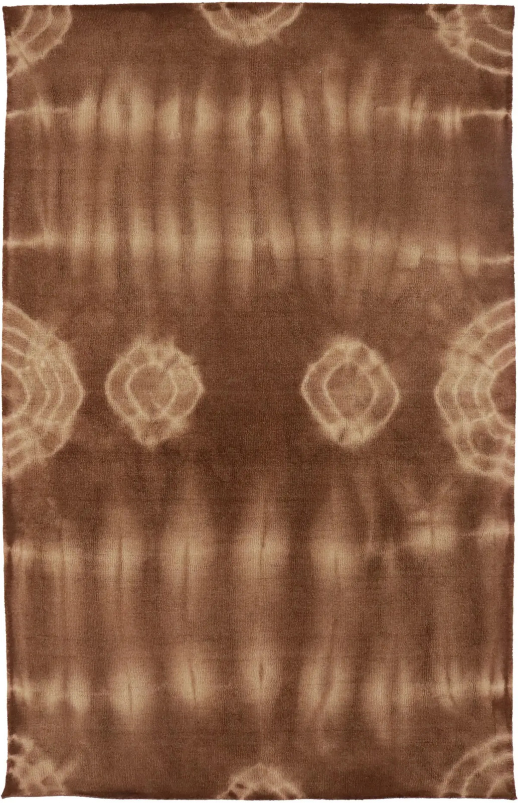 Brown Tie-Dye Design Foyer Size 5X8 Hand-Tufted Modern Rug Carpet gallery