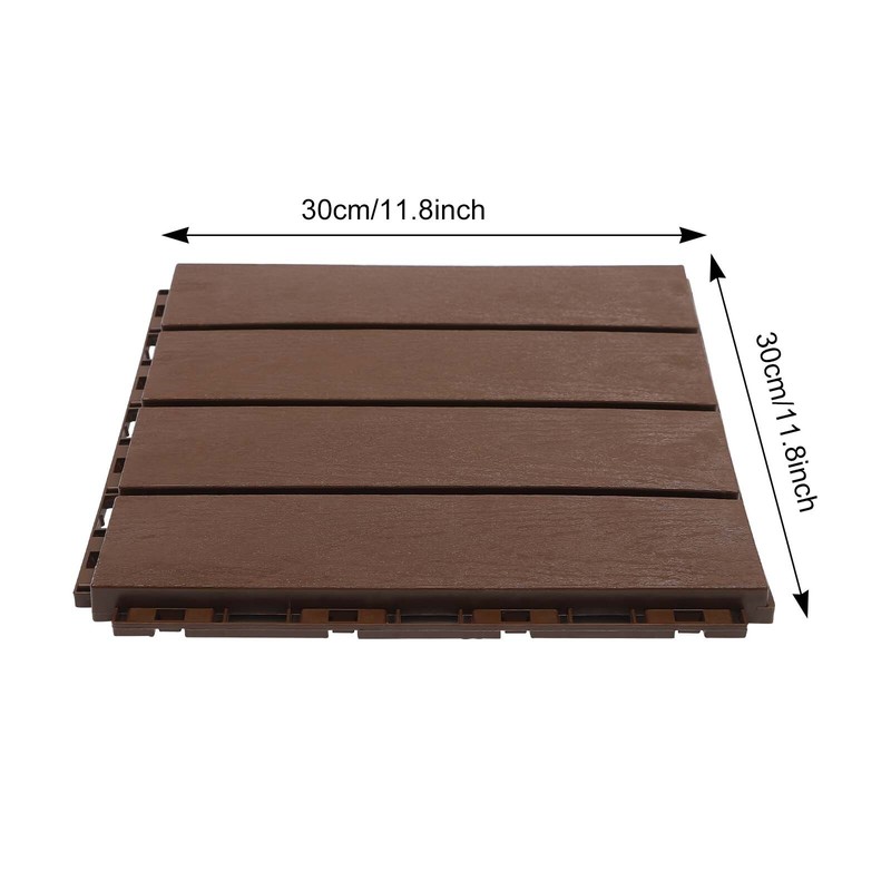 12x12" Plastic Interlocking Composite Decking Floor Deck Tiles Bacony Pavers gallery