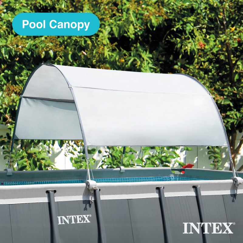 Intex 18Ft x 52In Ultra XTR Rectangular Frame Swimming Pool Kit w/Pump & Canopy gallery
