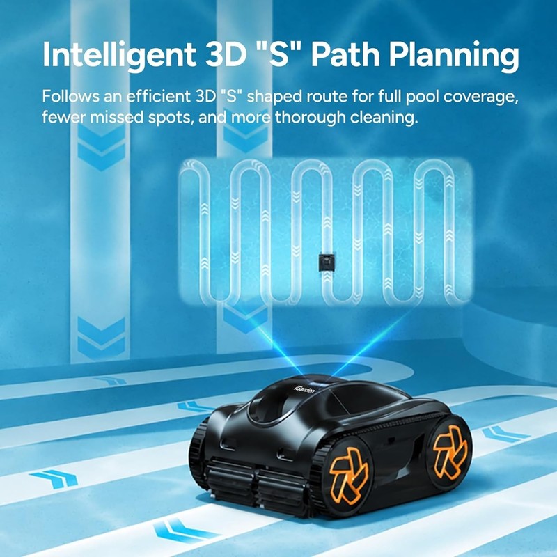 iGarden K55 330Min Runtime Robotic Pool Cleaner Pool Vacuum Clean For Inground gallery