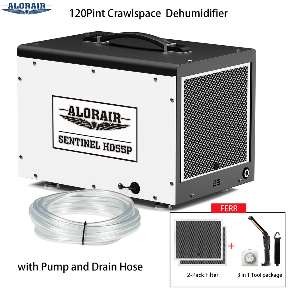 ALORAIR Sentinel HD55P 120PPD Crawl space Dehumidifier w/Pump, 5-year Warranty gallery