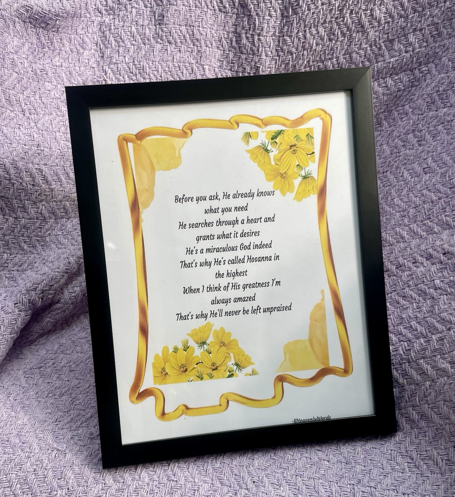 Before You Ask(Inspirational Poetry Frame) New gallery