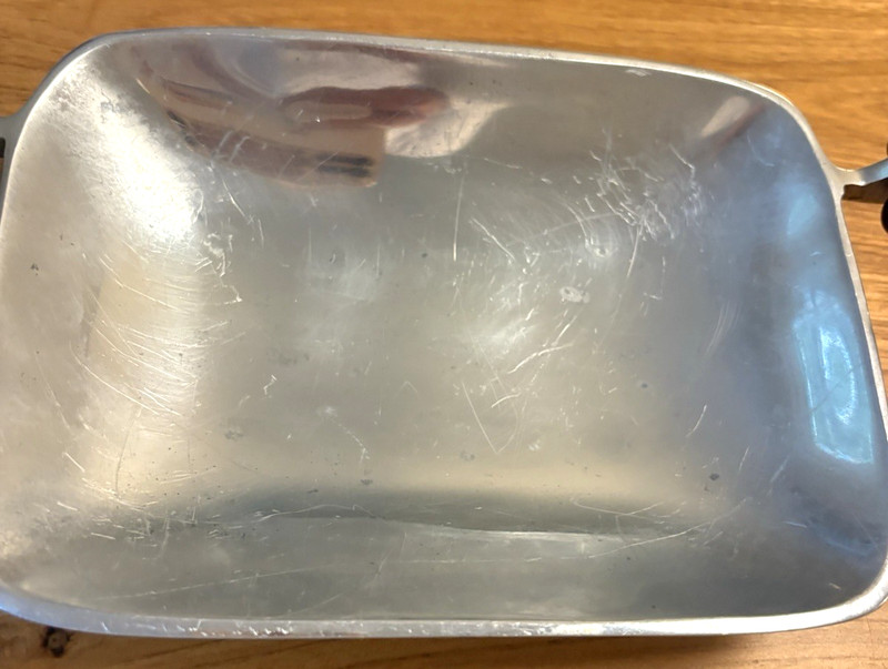 Stainless Steel Beaded Handle Serving Tray Bowl Rectangular Jewelry Dish 10.5" gallery