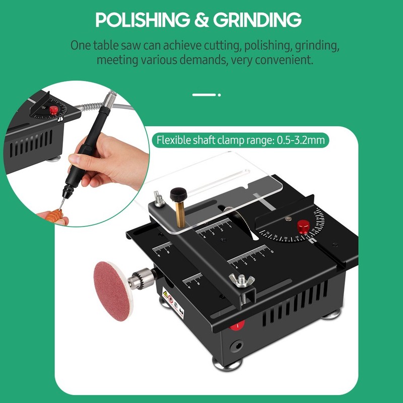 Mini Multifunctional Table Saw Angle Adjustable for Wood Plastic Acrylic Cutting gallery