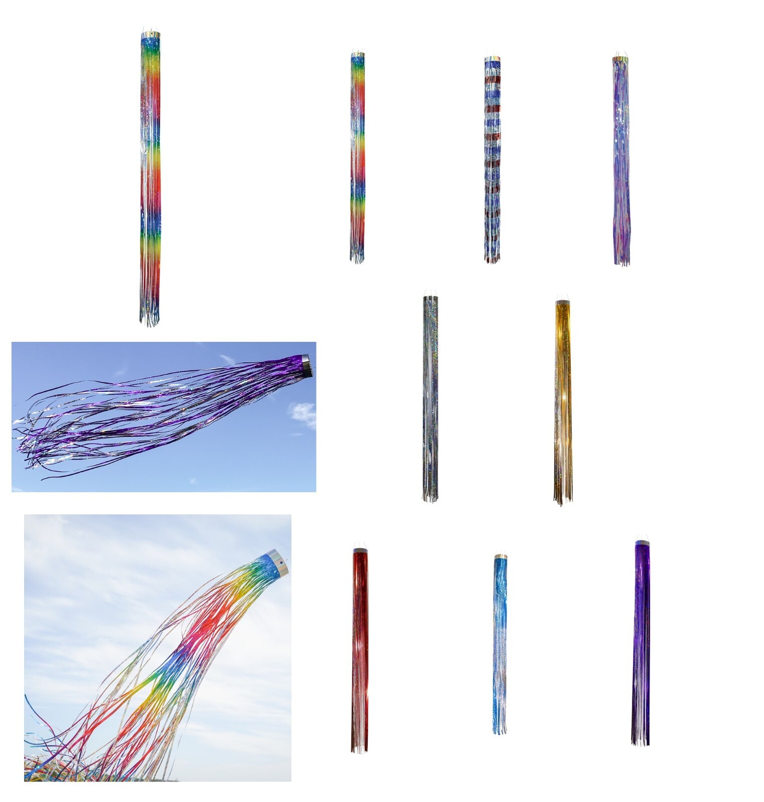 51" Holographic Mylar Windsock gallery