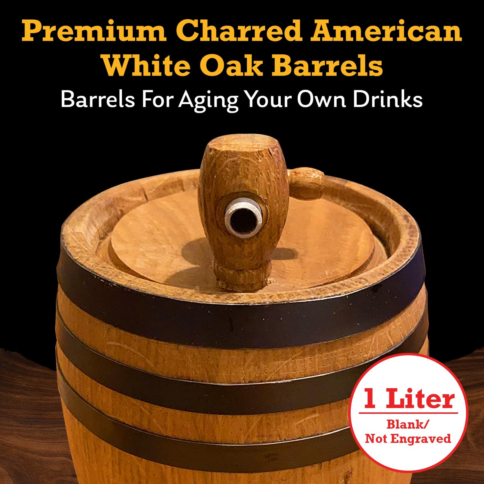 Red Head Barrels - 1 L Premium Distillery-Grade Oak Barrels for Aging Whiskey... gallery