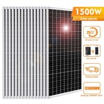PFCTART 12V 100Watt Solar Panel Mono 1500W PV Power Charger for RV Home Rooftop gallery