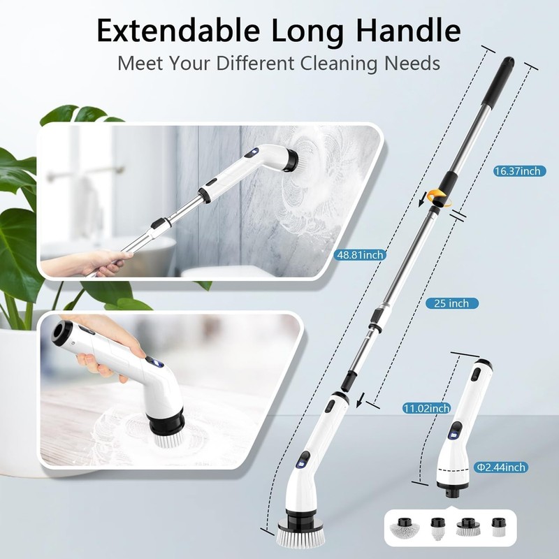 Electric Spin Scrubber with 4 Replaceable Heads gallery