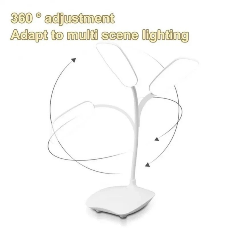 USB LED Desk Light Dimmable Bedside Reading Lamp Rechargeable Touch Control -&# gallery