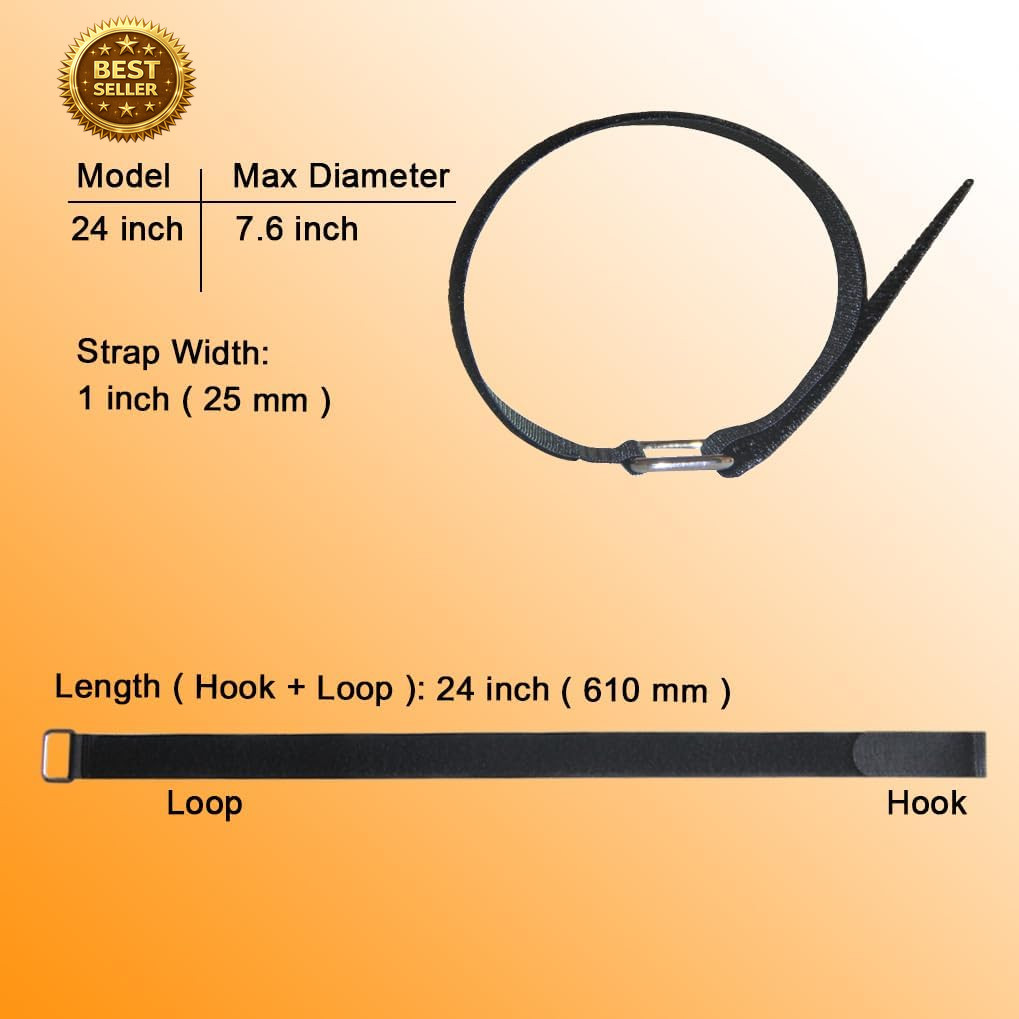 24 Inch Hook and Loop Cable Straps 12 Pack Reusable Nylon Cable Management gallery