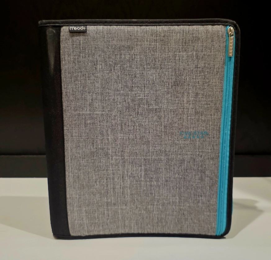 Mead Five Star Trapper Keeper Binder Folio – Blue/Gray/Black Zipper Style gallery