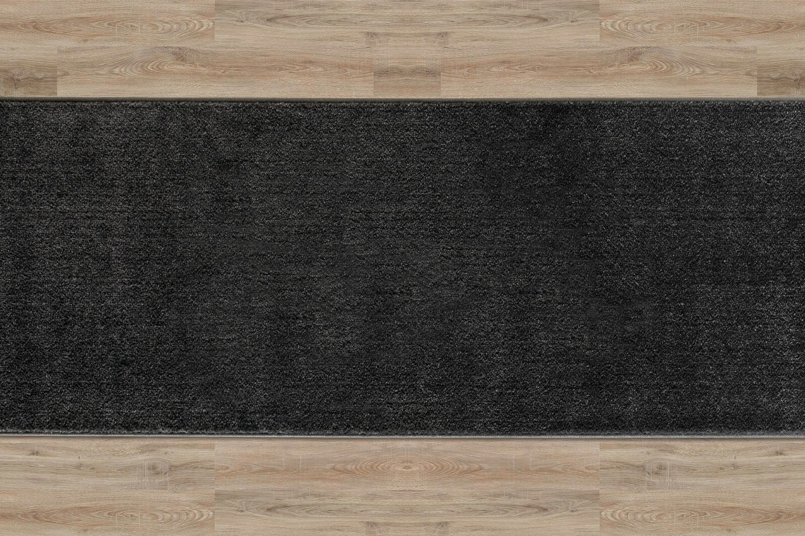 Non Slip Hallway Runner Rug, Solid Anthracite Grey Color, Sold-Priced Per Foot gallery