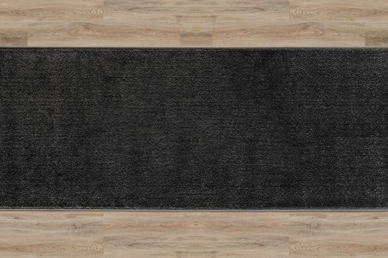 Non Slip Hallway Runner Rug, Solid Anthracite Grey Color, Sold-Priced Per Foot gallery