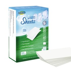Laundry Detergent Sheets Travel Friendly HE Washer Compact 80 Loads