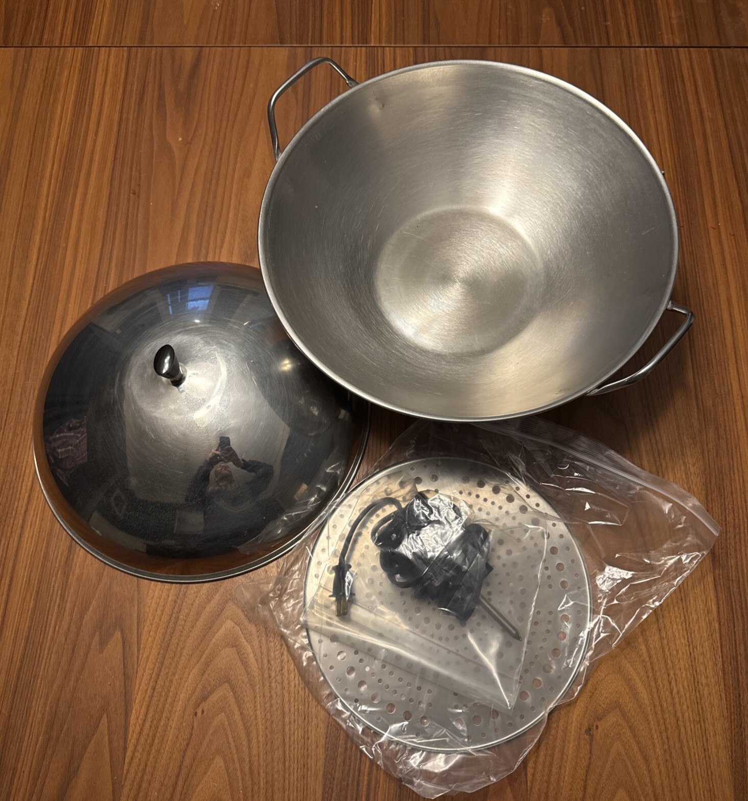Farberware Wok Skillet 303 Stainless Steel Electric Aluminum With Steam tray gallery