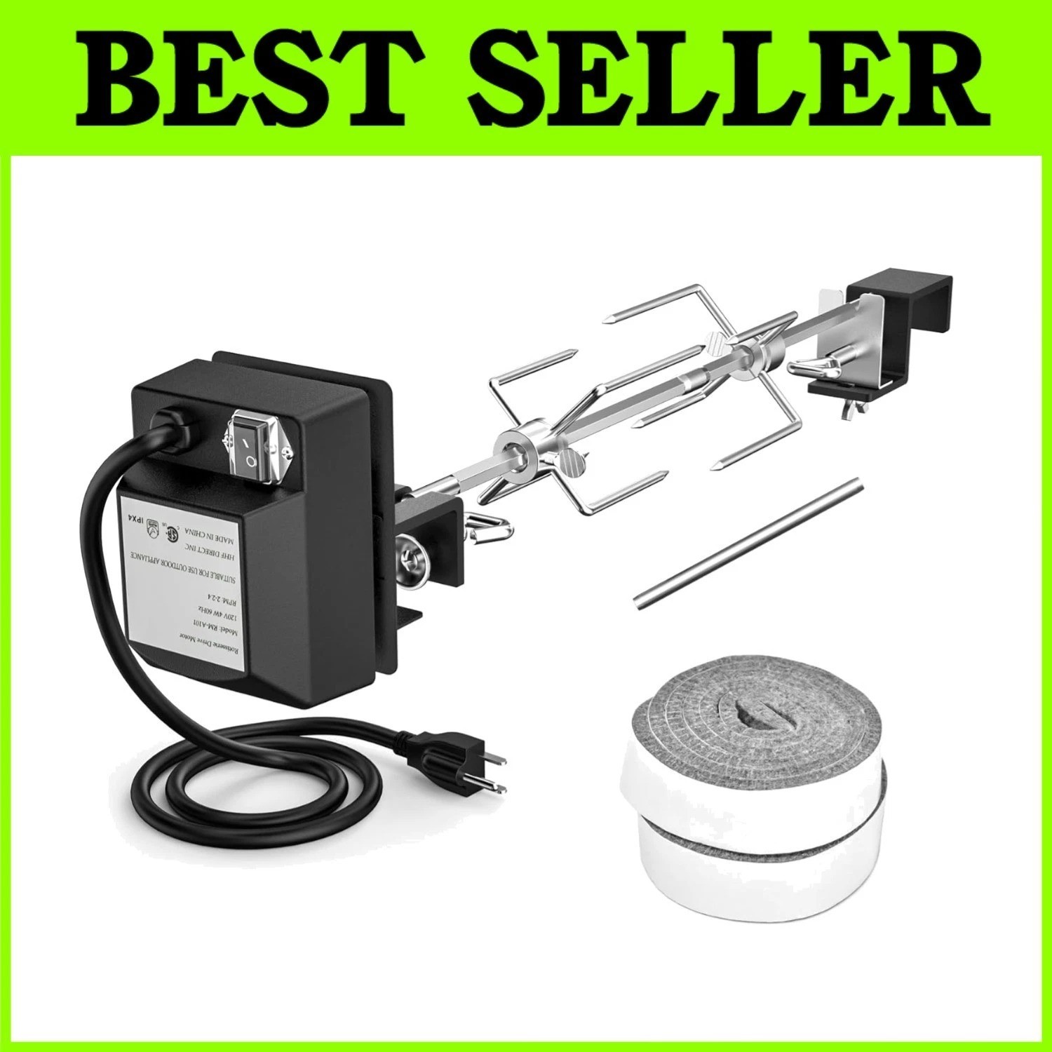 Universal Rotisserie Attachment for BGE & Kamado Joe** gallery