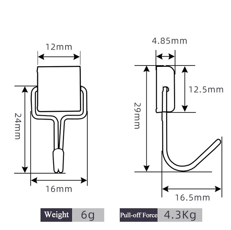 10pcs Heavy-Duty Magnetic Hooks Multi-Purpose Storage Hangers for Home & Office gallery