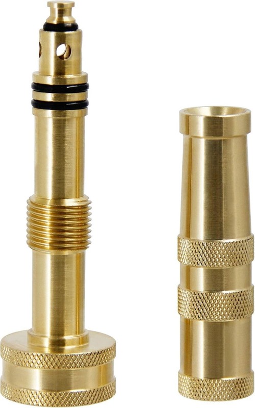 Triumpeek Solid Brass Hose Nozzle, 2 Pack 4 Heavy Duty Brass Garden Hose Noz... gallery