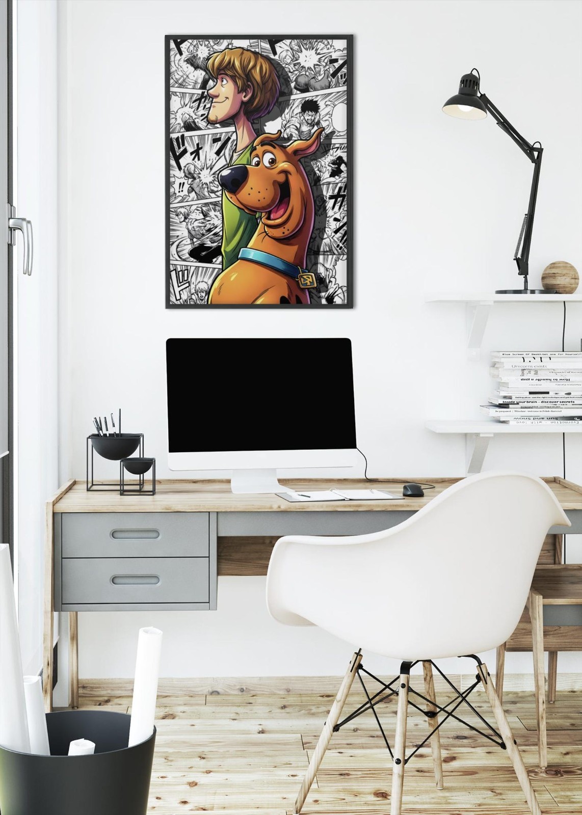 Scooby-Doo Poster, Comic Style Cartoon Wall Art, Retro Animation Print. Unframed gallery