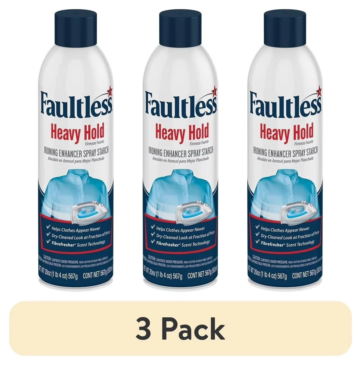 Faultless Heavy Hold Ironing Enhancer Spray Starch 20 oz (3 pack) gallery