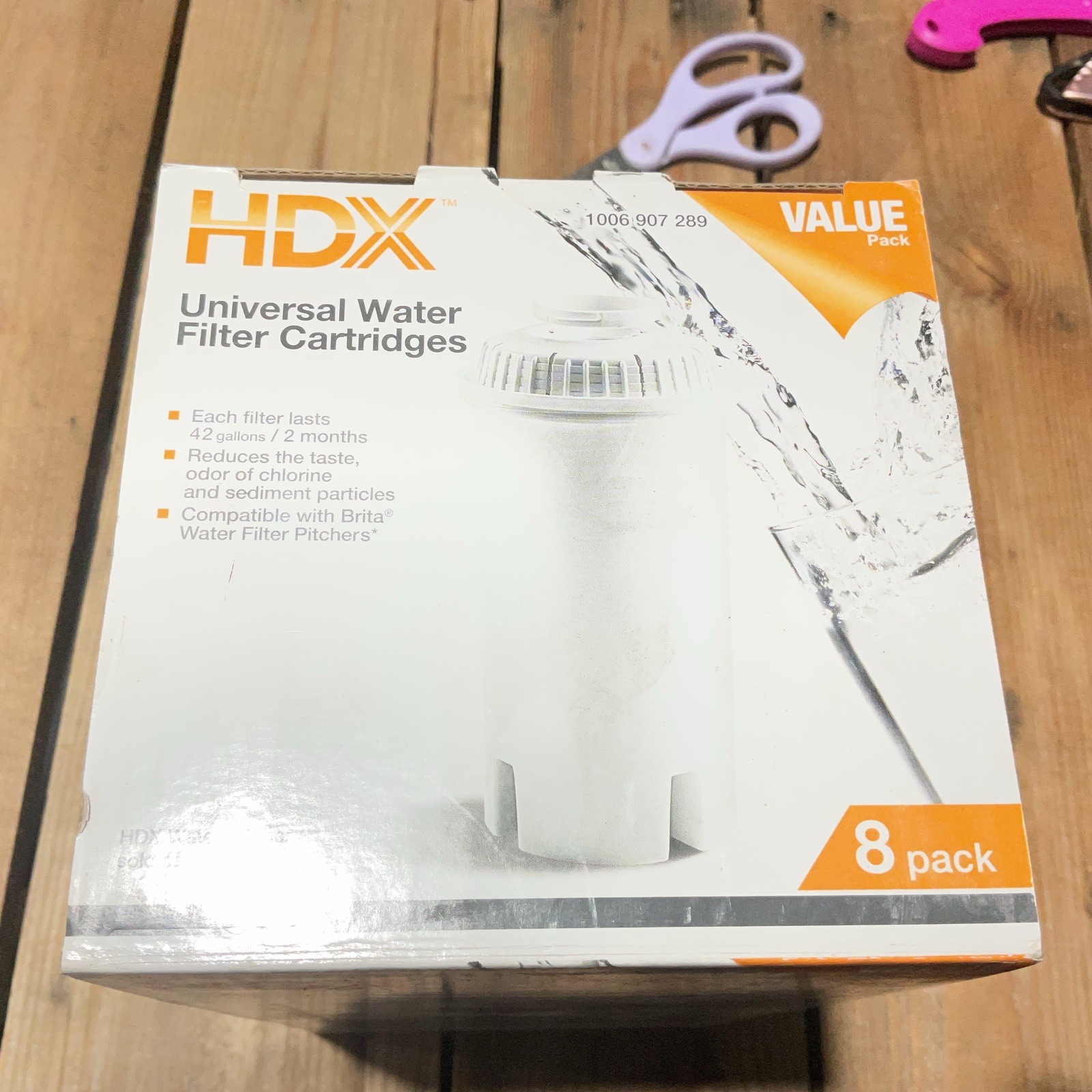 HDX/ Brita Water Pitcher Replacement Water Filter Cartridges BPA Free 8-Pack gallery
