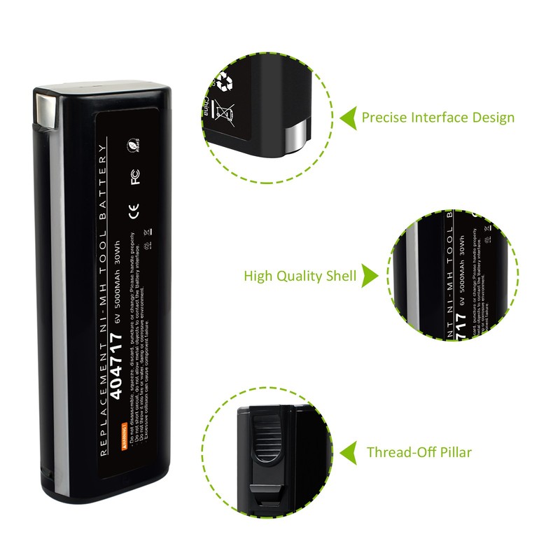 2PACK 4Ah Battery for PASLODE 6V Ni-MH 404717 902000 900400 900420 900600 Nailer gallery