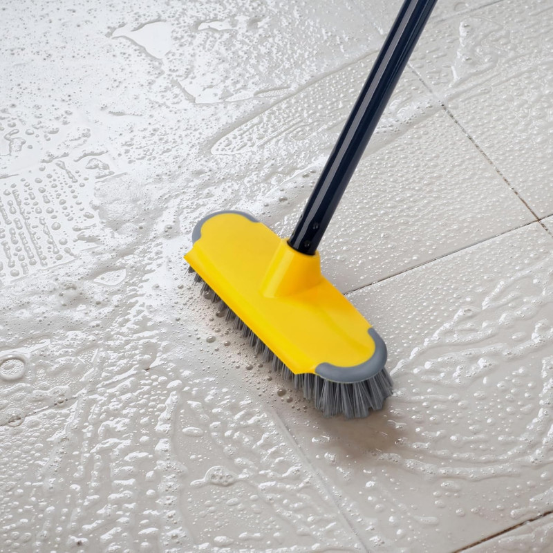Deck Brush with Long Handle, Floor Scrub Broom for Shower, 50'' Outdoor Scrubber gallery