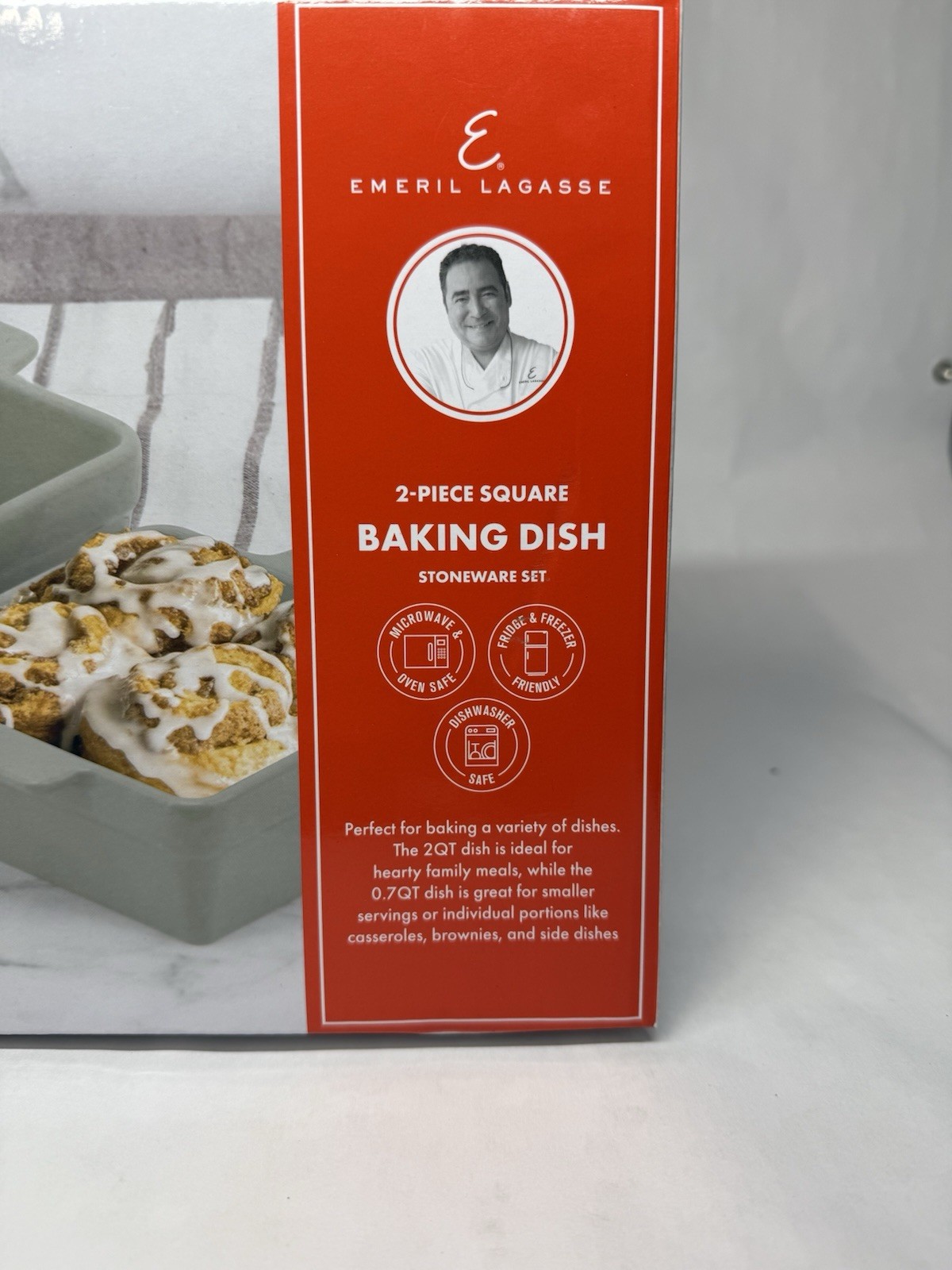Emeril Lagasse 2-Piece Square Baking Dish Set – Stoneware – Mint Green gallery