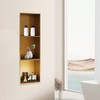 Stainless Steel Built-in Shelf 3-Layer 28x12.5x90cm Space Saving gallery