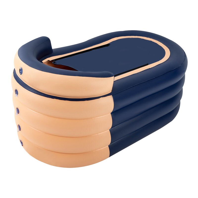 Inflatable Bathtub Foldable SPA Bathtub Blue For Outdoor Travel/Family Bathroom gallery