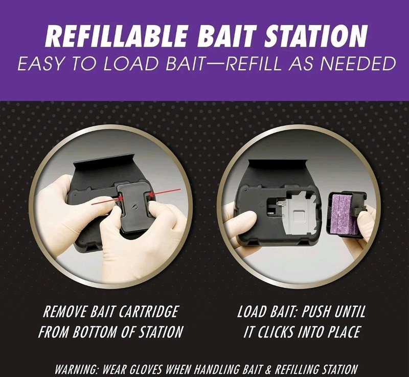 Tomcat Advanced Formula Mouse Killer with Refillable Bait Station + 12 Refills gallery