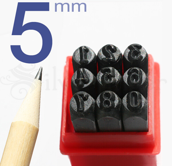 5MM NUMBER PUNCH STAMP SET 9pc Hardened Bearing Steel Metal Stamping Tool Kit gallery