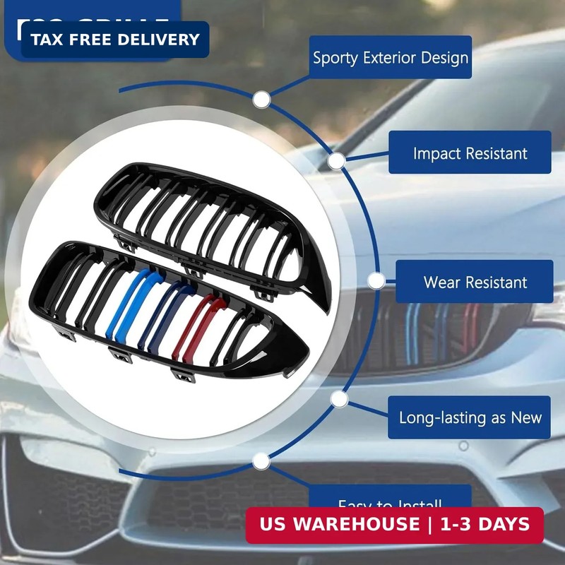 F32 Grille,Front Kidney Grille Grill Compatible for 4 Series F32 F33 F36 (2014-2 gallery