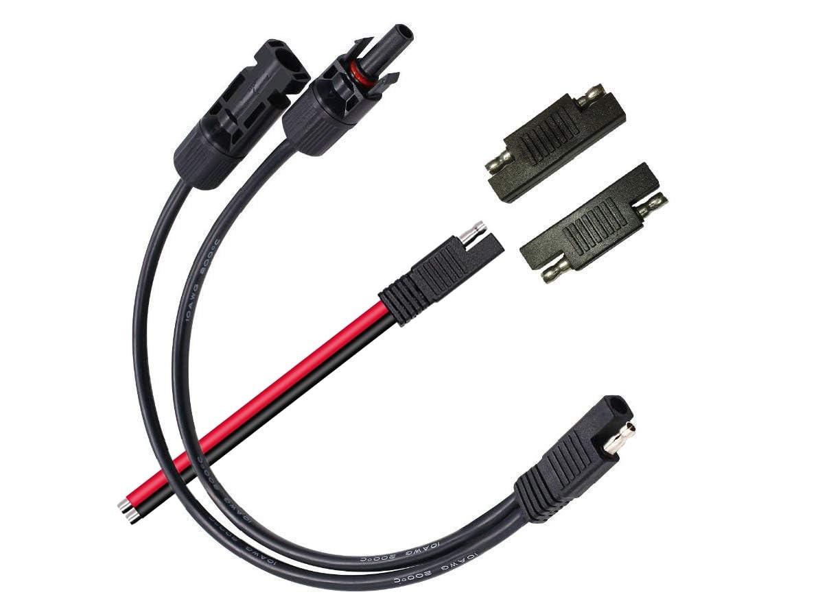 Solar Panel Connectors 10AWG Compatible with MC-4 Solar Connecter to SAE Adapter gallery