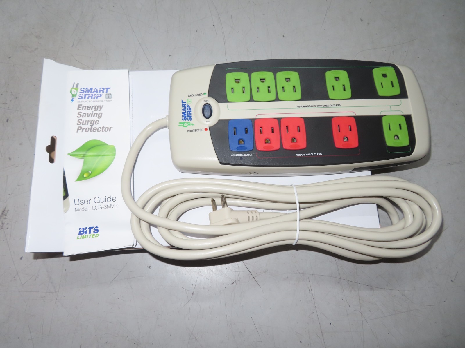 *NEW* BITS Ltd. Smart Strip Energy Saving Surge Protector LCG-3MVR gallery