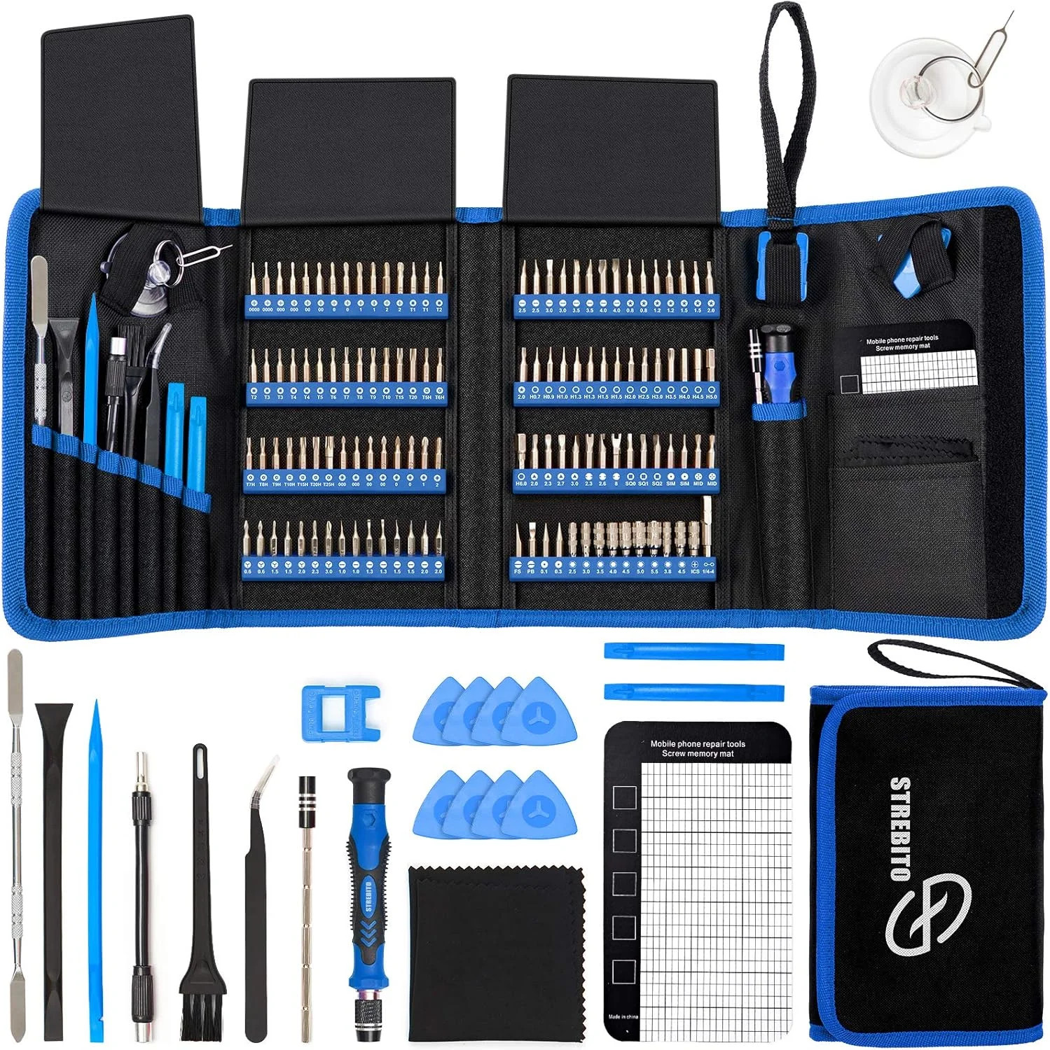 STREBITO Electronics Precision Screwdriver Sets 142-Piece with 120 Bits Magnetic gallery