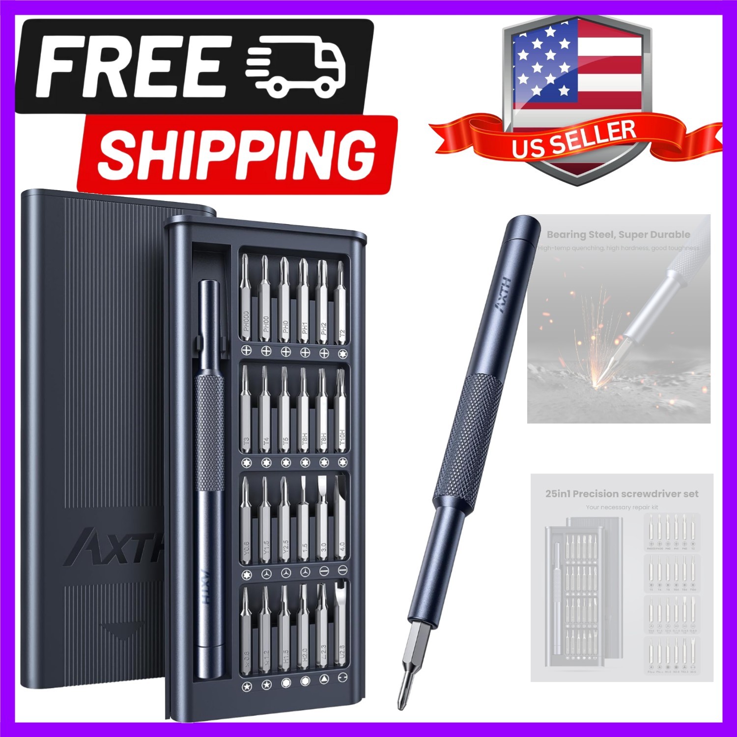 25-in-1 Small Precision Screwdriver Set, Professional Magnetic Mini Repair To... gallery