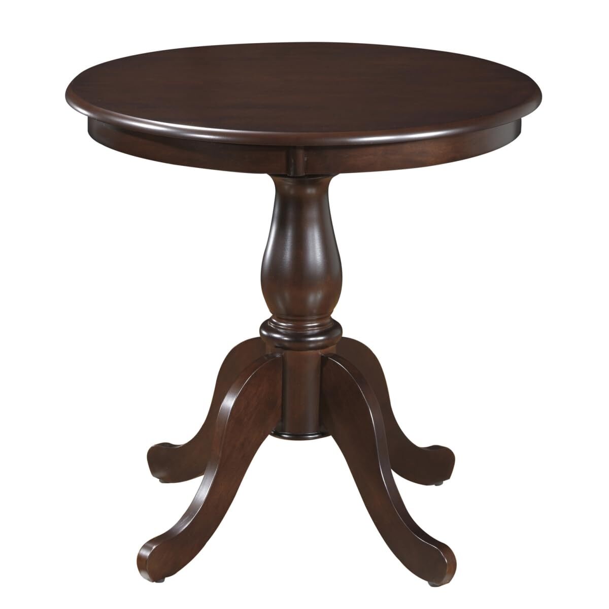 30 Espresso Rounded Solid Manufactured Wood And Solid Wood Pedestal Base Dining gallery