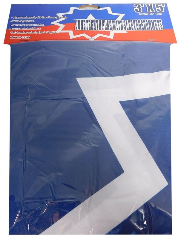 3X5 Juneteenth Premium 3'x5' 100D Woven Poly Nylon Flag Sleeve & Grommets gallery