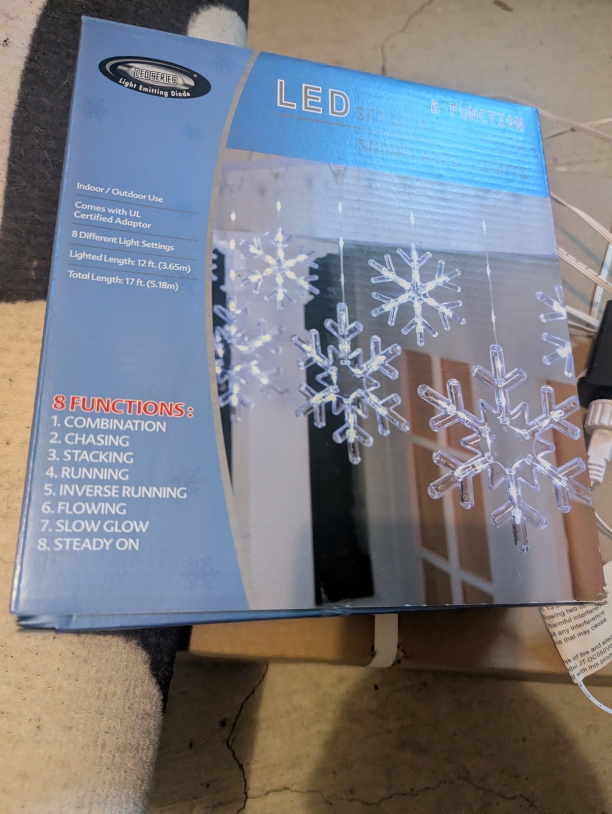 Snowflake Christmas Lights, LED, Warm White, one snowflake detached *READ* gallery