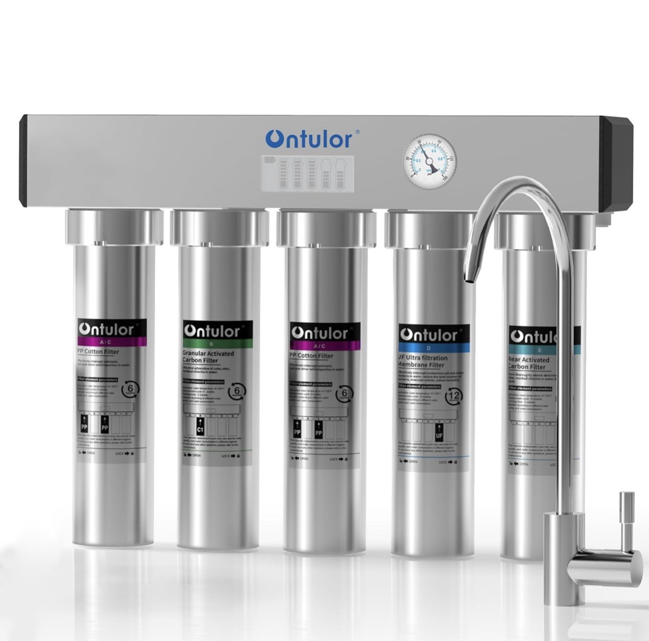 Ontulor S2OP-U1 Ultra Filtration Under Sink Water Filter System 5-Stage gallery