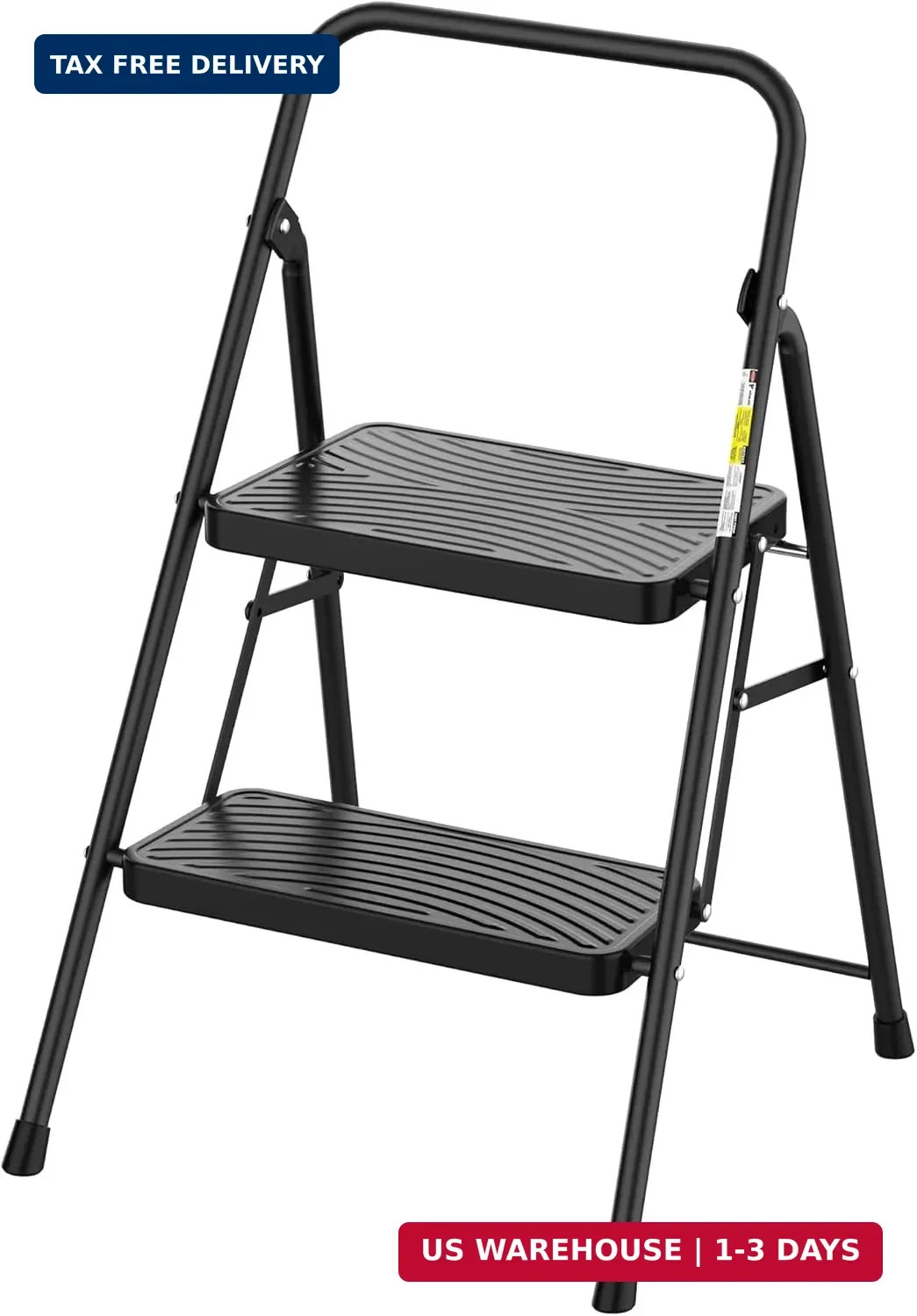 HBtower 2 Step Ladder, Step Stool with Wide Anti-Slip Pedal, Folding Step Stool gallery
