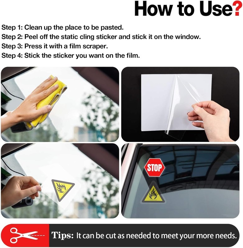 Windshield Sticker Applicator Static Cling Window Film Clear Car Window Sticker gallery