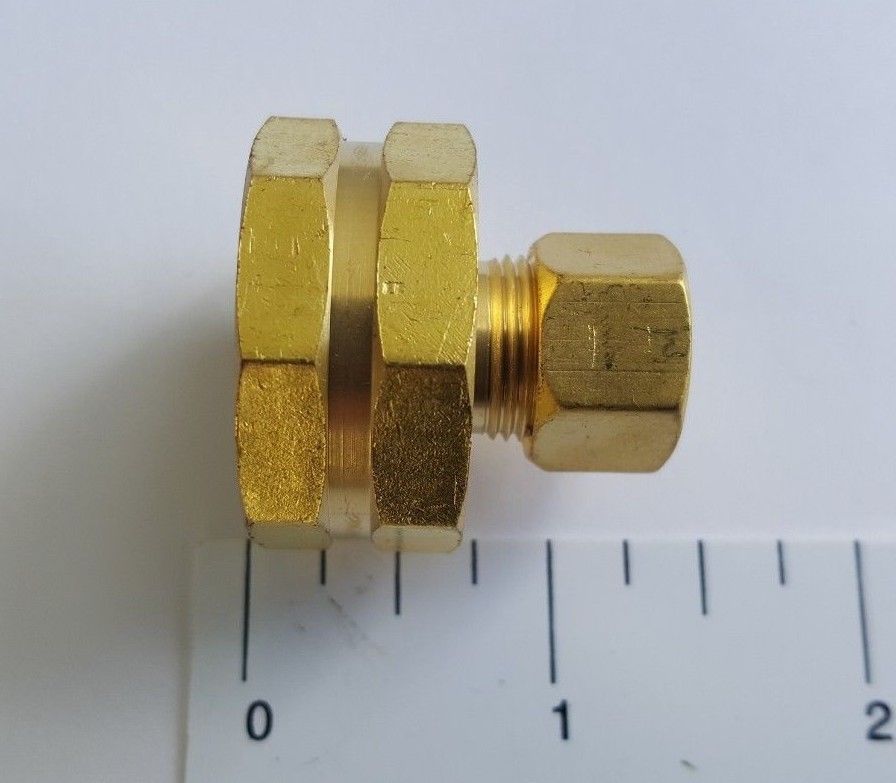 10) 3/8" OD COMPRESSION X 3/4 FHT GARDEN HOSE THREADED FEMALE ADAPTER, LEAD FREE gallery