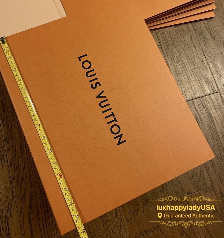 🔥NEW LOUIS VUITTON Extra Large Magnetic Empty Neverfull Gift Box Set 16"x13"x8" gallery