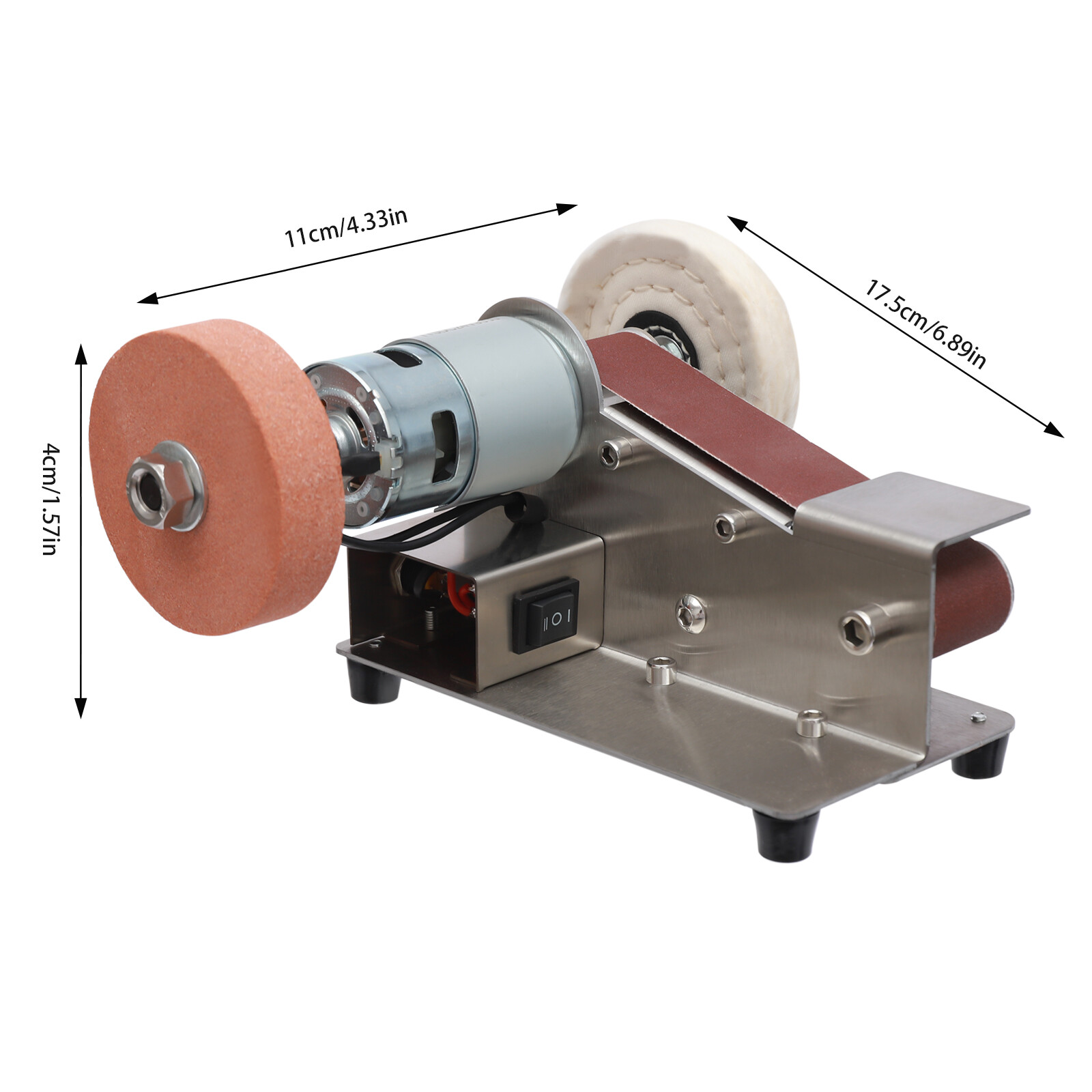 Electric Small Belt Sander&7-Stage Adjustable Polisher with 20pcs Belt 9000r/min gallery