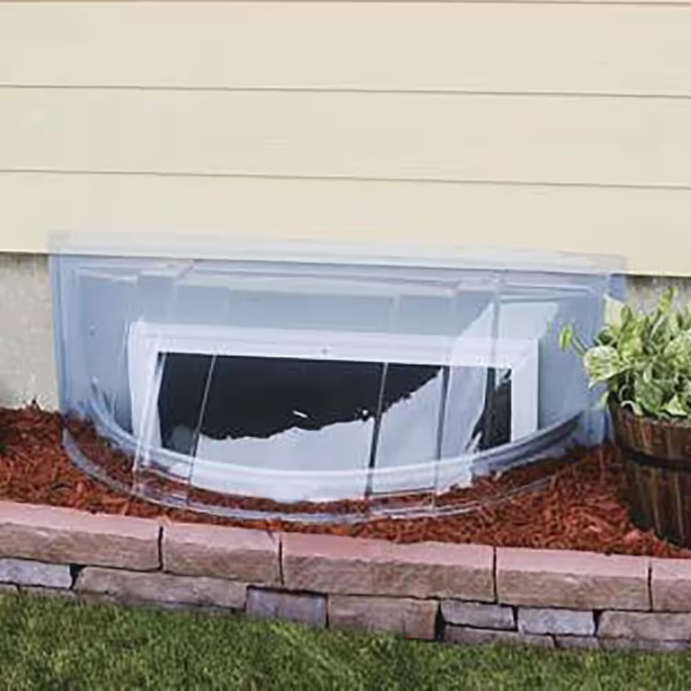 Window Well Cover Round Bubble, Economy 39 in. W x 17 in. D x 15 in. H, 1 Pack gallery
