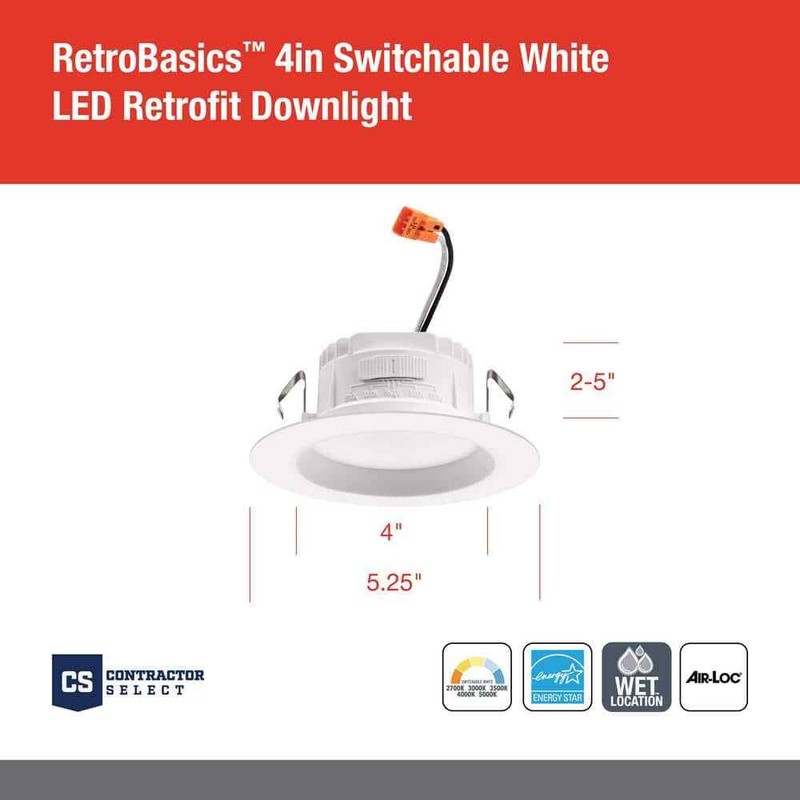 Juno Contractor Select RB4S 4 in. Selectable CCT Integrated LED White Smooth gallery