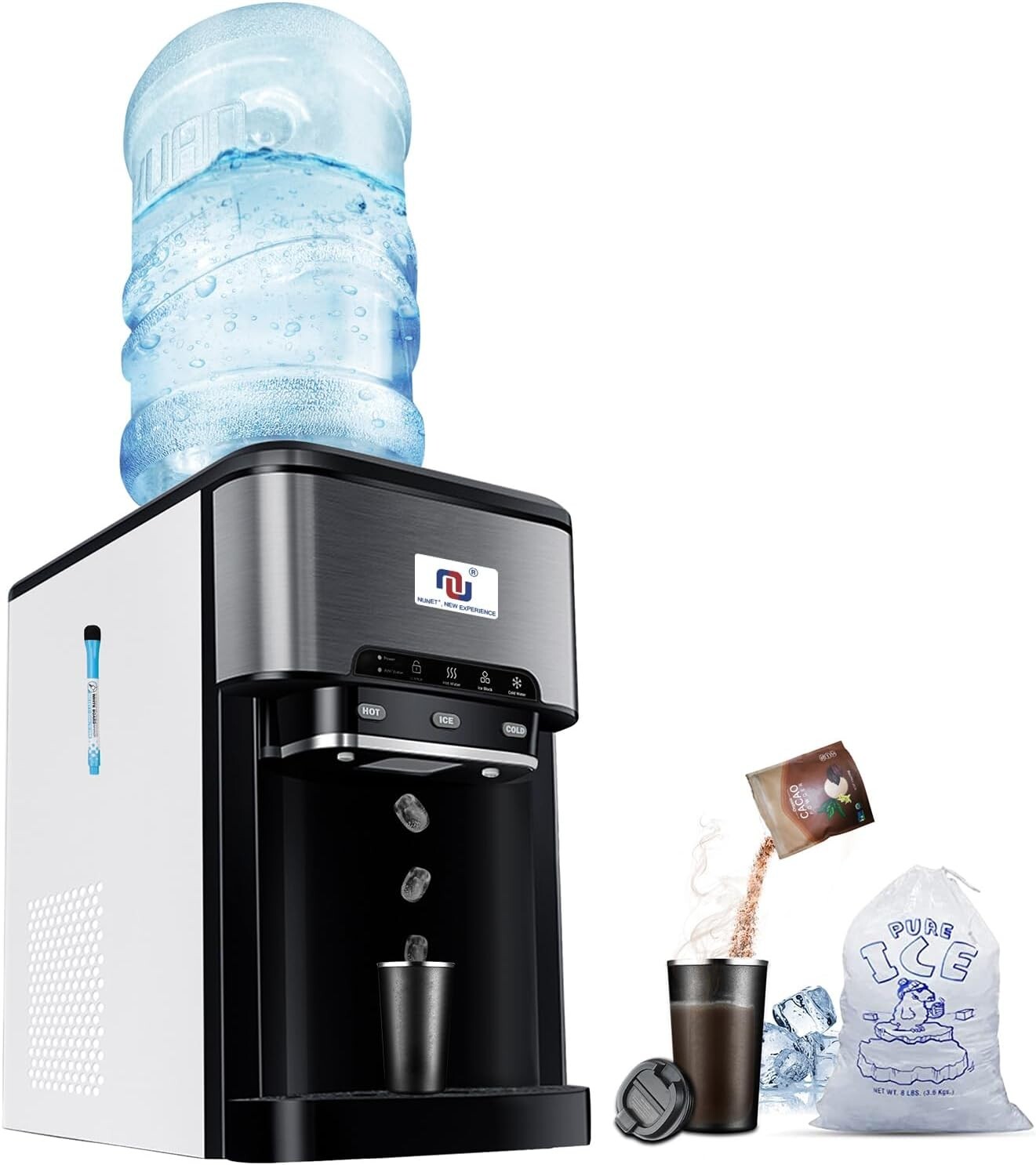 3 in 1 Bullet Ice Maker Portable Ice/Hot/Cold water dispenser Machine gallery
